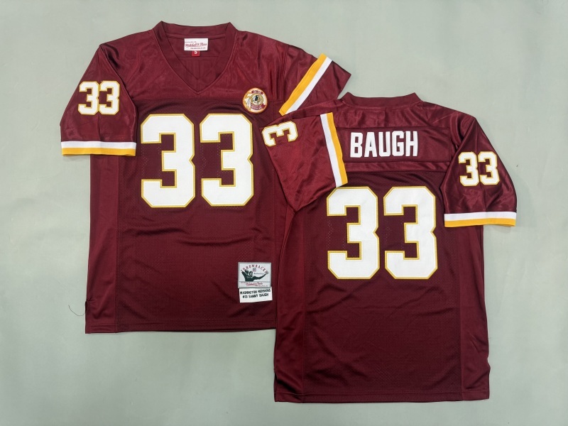 Men 2025 Washington Redskins #33 Baugh red Throwback Limited NFL Jersey style 001->washington redskins->NFL Jersey